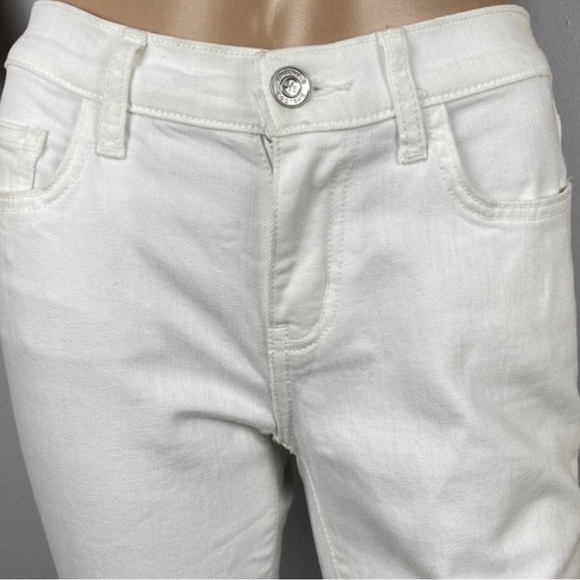 NEW CURRENT/ELLIOTT WHITE CROPPED SKINNY JEANS - Picture 3 of 7